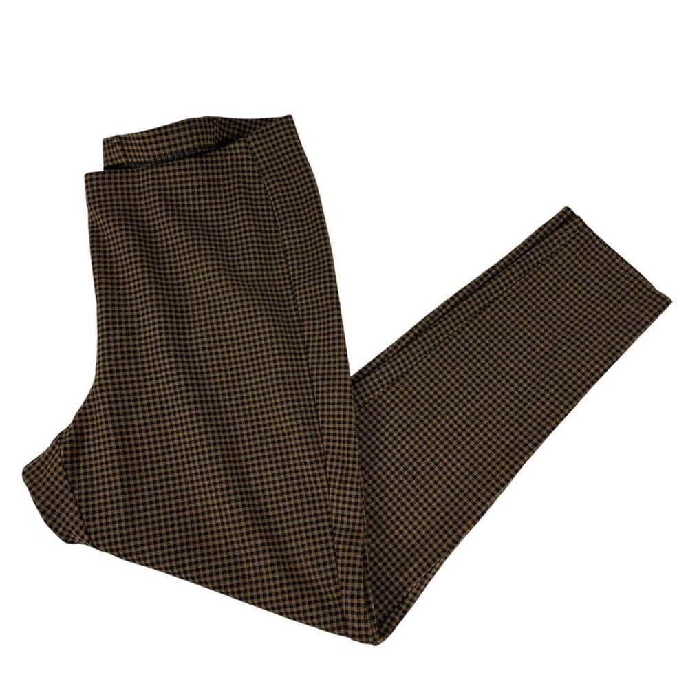 J. Jill Ponte Legging size XL Black Tan Check